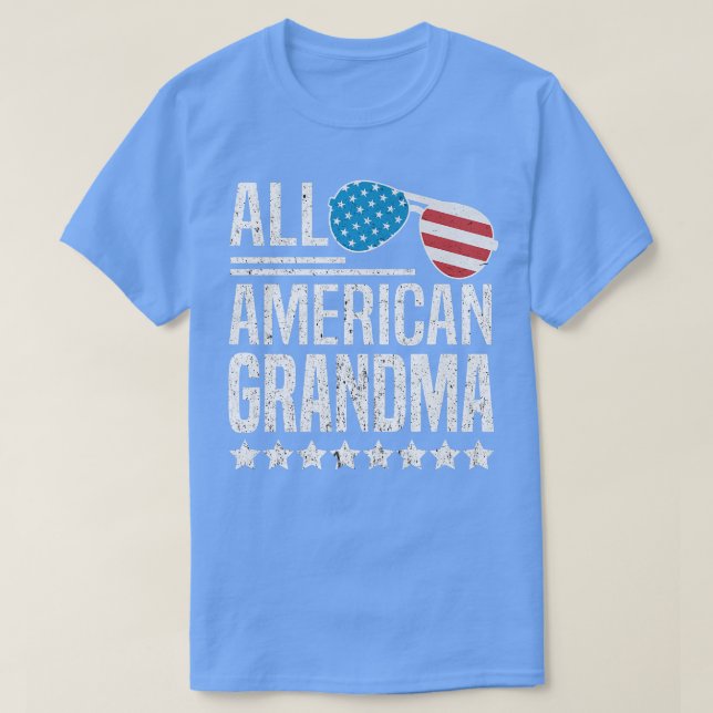 All American Grandma 4th Of July USA Matching Fami T-Shirt (Design Front)