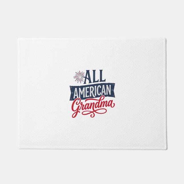 All American Grandma Patriotic Firework Design_1 Doormat (Front)