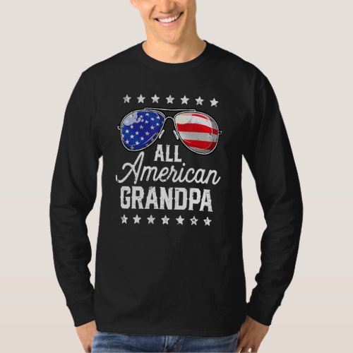 All American Grandpa 4th Of July Family Matching S T_Shirt