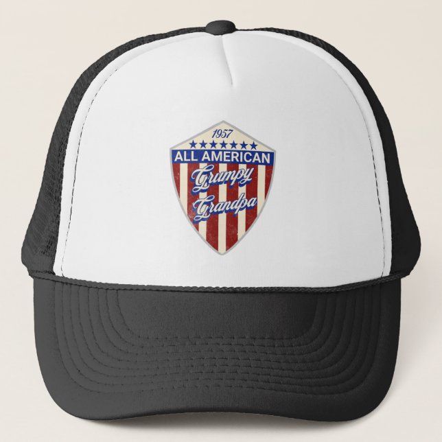 All American Grumpy Grandpa Trucker Hat (Front)
