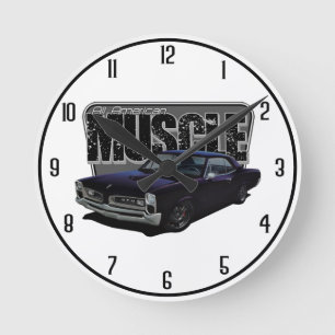 All American GTO Muscle Round Clock
