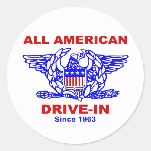 All American HAMBURGER Drive IN of Massapequa Classic Round Sticker