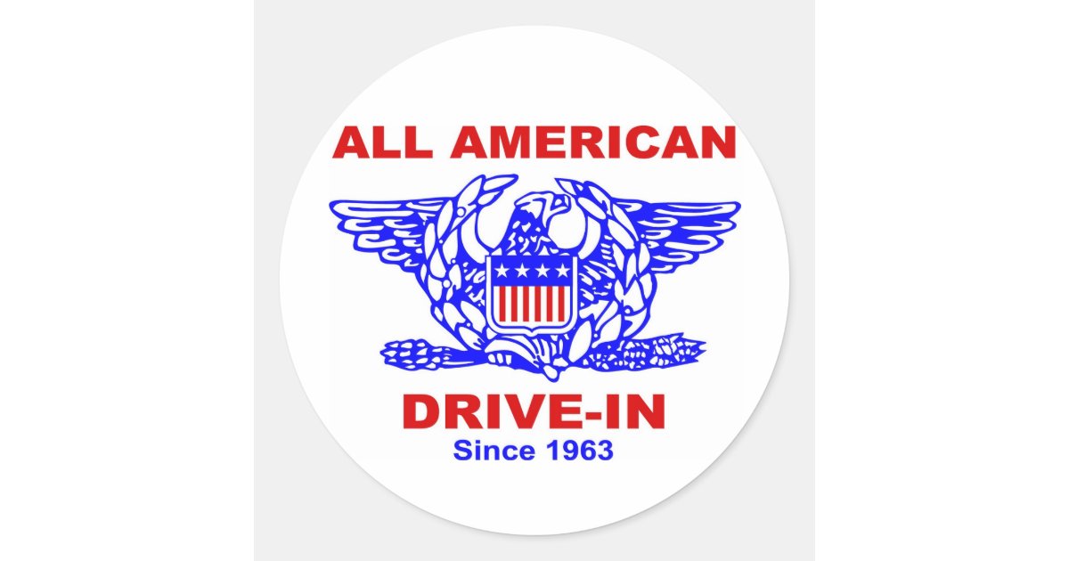 All American HAMBURGER Drive IN of Massapequa Classic Round Sticker