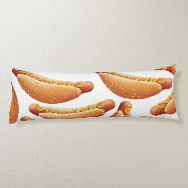 All American Hot Dog. Body Pillow (Back)