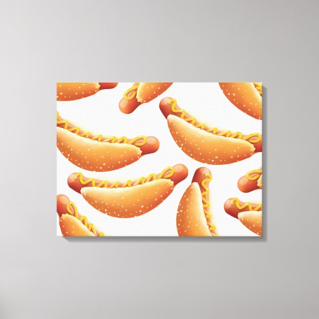 All American Hot Dog. Canvas Print (Front)