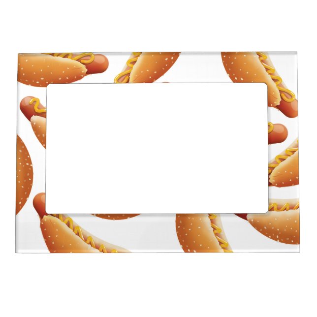 All American Hot Dog. Magnetic Photo Frame (Front)