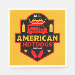 All American Hotdogs Foodies Napkin