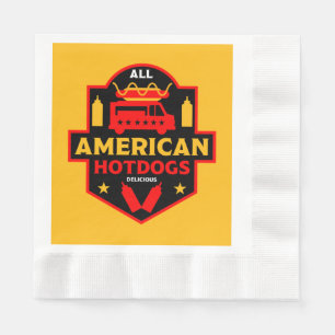 All American Hotdogs Foodies   Napkins