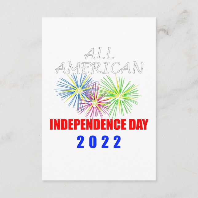 All American Independence Day 2022 Enclosure Card (Front)