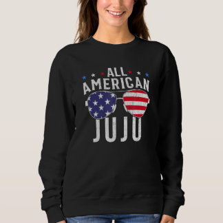 All American Juju USA Flag Sunglasses 4th Of July Sweatshirt