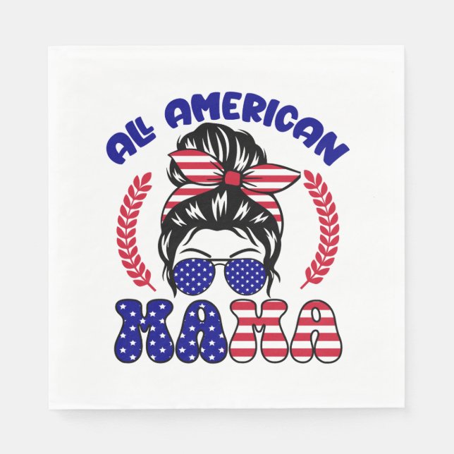 All American Mama  Napkins (Front)