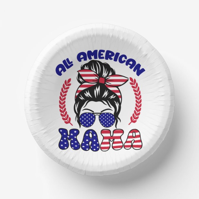 All American Mama  Paper Bowls (Front)