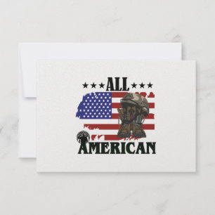 All American Military Boots, 4th Of July Thank You Card