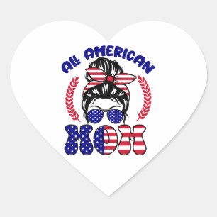 All American Mom-32169 Heart Sticker