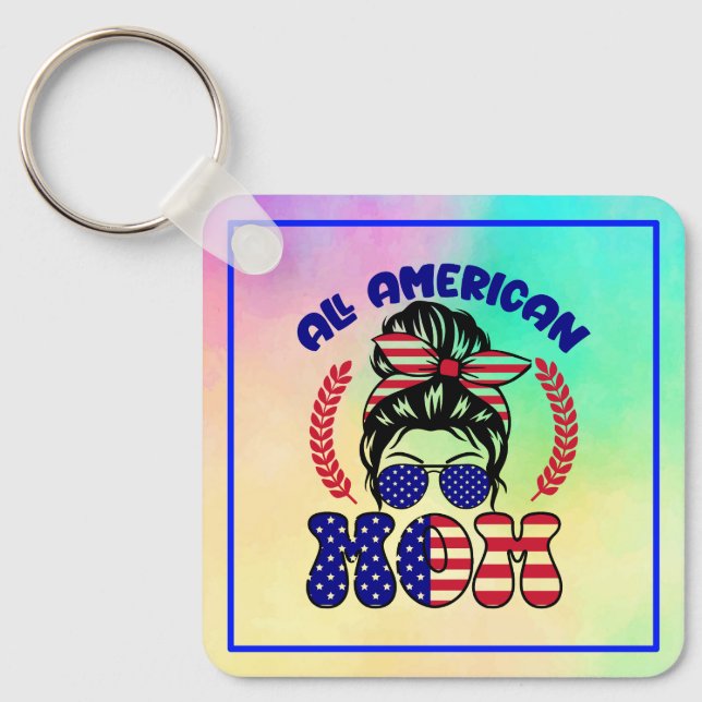 All American Mom-32169 Keychain (Front)