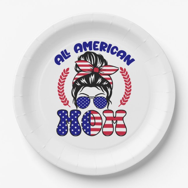 All American Mom-32169 Paper Plates (Front)
