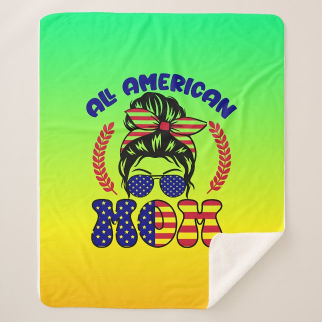 All American Mom-32169 Sherpa Blanket (Front)