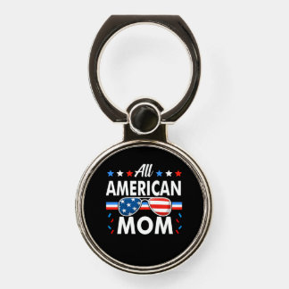 All American Mom 4th of July Family Matching Phone Ring Stand