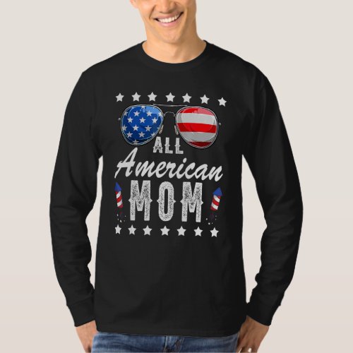 All American Mom 4th Of July Sunglasses Family T_Shirt