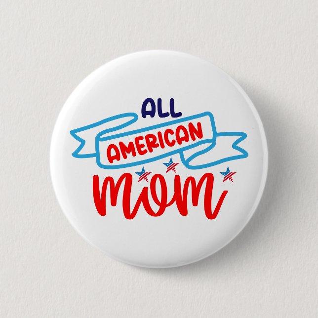 All American Mom     Button (Front)