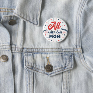 All American Mom Button