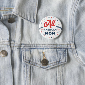 All American Mom Button