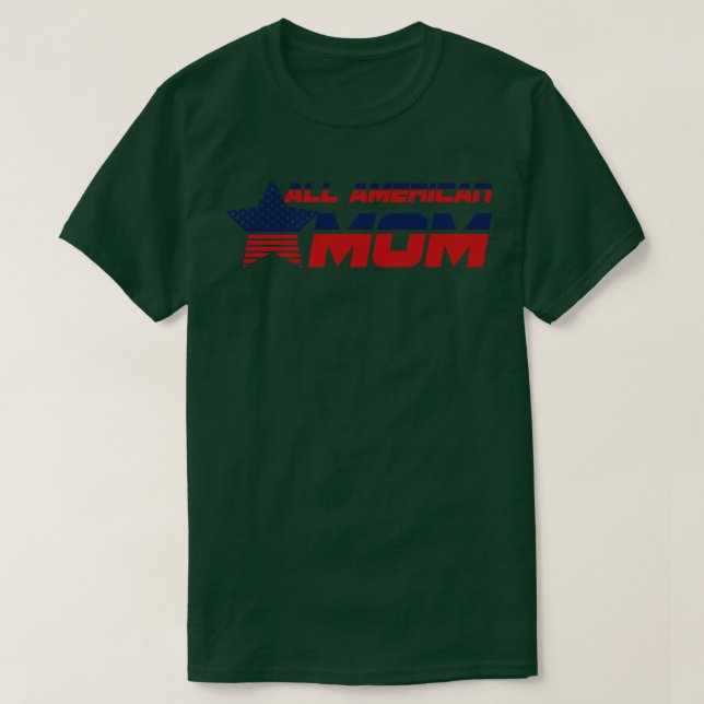 All american MOM US flag sunglasses for matching 4 T-Shirt (Design Front)