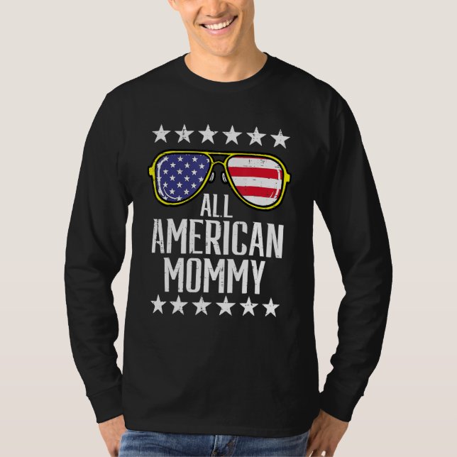 All American Mommy 4th Of July Memorial Day Matchi T-Shirt (Front)