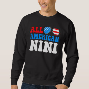 All American Nini American Flag 4th of July Patrio Sweatshirt