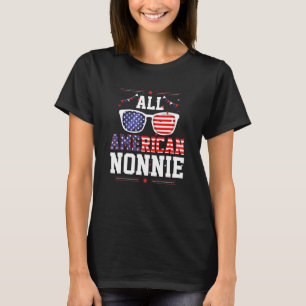 All American Nonnie 4th of July US Flag Sunglasses T-Shirt