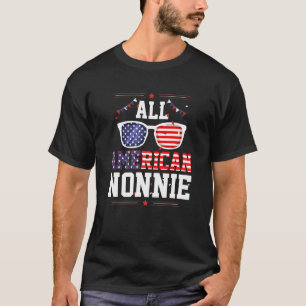 All American Nonnie 4th of July US Flag Sunglasses T-Shirt