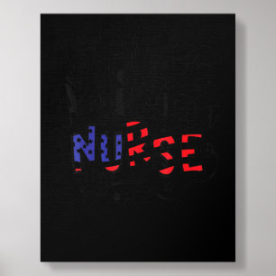 All American Nurse 4th Of July Patriotic Usa Flag Foam Core Photo Tile