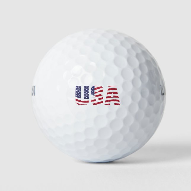 “All American” Patriotic USA Logo Golf Balls (Front)