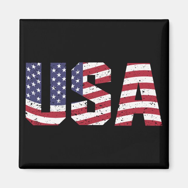 “All American” Patriotic USA Logo Magnet (Front)