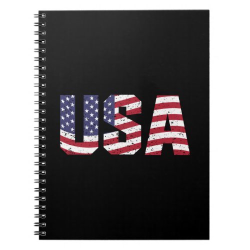 All American Patriotic USA Logo Notebook