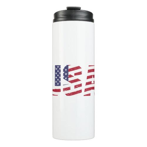 âœAll Americanâ Patriotic USA Logo Thermal Tumbler