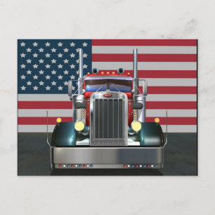 All American Peterbilt Postcard
