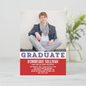All American Photo Graduation Party Invitation (Standing Front)