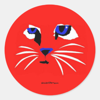 ALL AMERICAN PUSSY CLASSIC ROUND STICKER