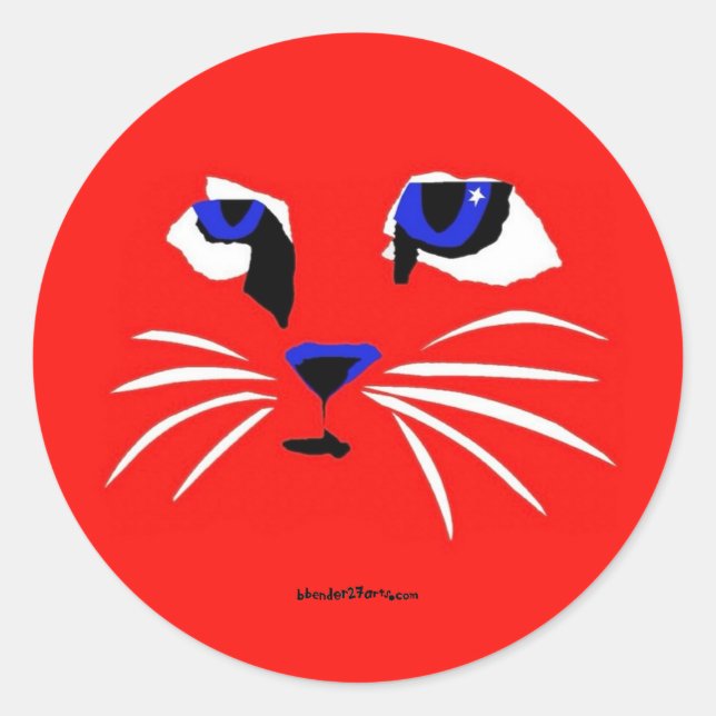 ALL AMERICAN PUSSY CLASSIC ROUND STICKER (Front)