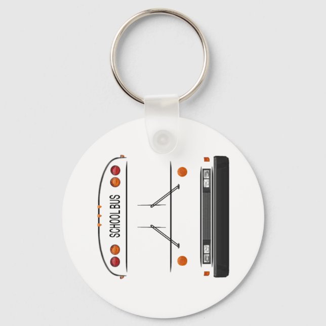 'All American RE' School Bus Keychain (Front)