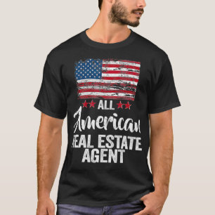 All American Real Estate Agent 4th of July Family T-Shirt