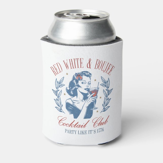 All American Red White and Boujee Can Cooler (Can Back)