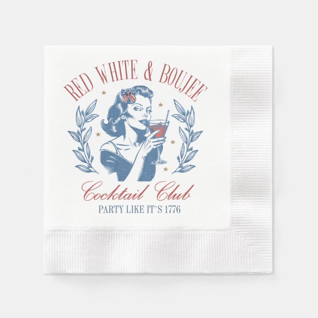 All American Red White and Boujee Napkins (Front)