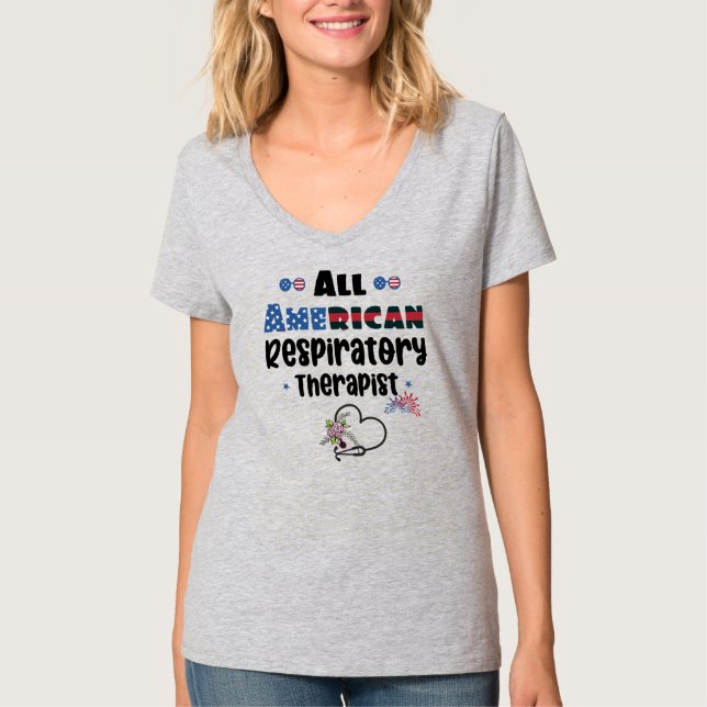 All American Respiratory Therapist Sunglasses 4th T-Shirt (Front)