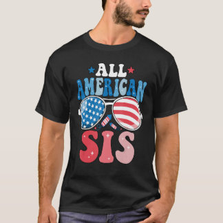 All American Sis Sunglasses 4th of July Family Mat T-Shirt