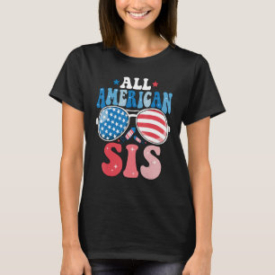 All American Sis Sunglasses 4th of July Family Mat T-Shirt