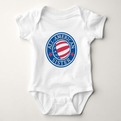 All-American Sister Baby Bodysuit