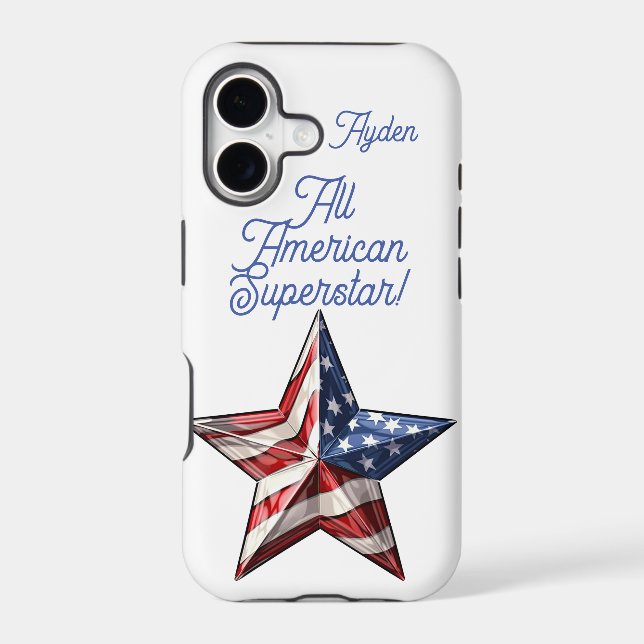 All American Superstar Customizable  Iphone Case (Back)