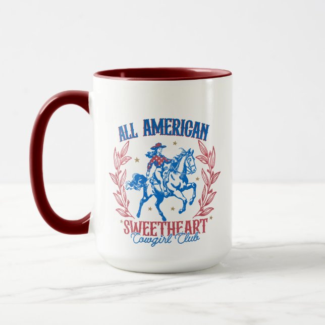 All American Sweetheart Cowgirl Club Mug (Left)